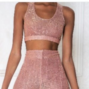 24k rose Gold Racer Bra